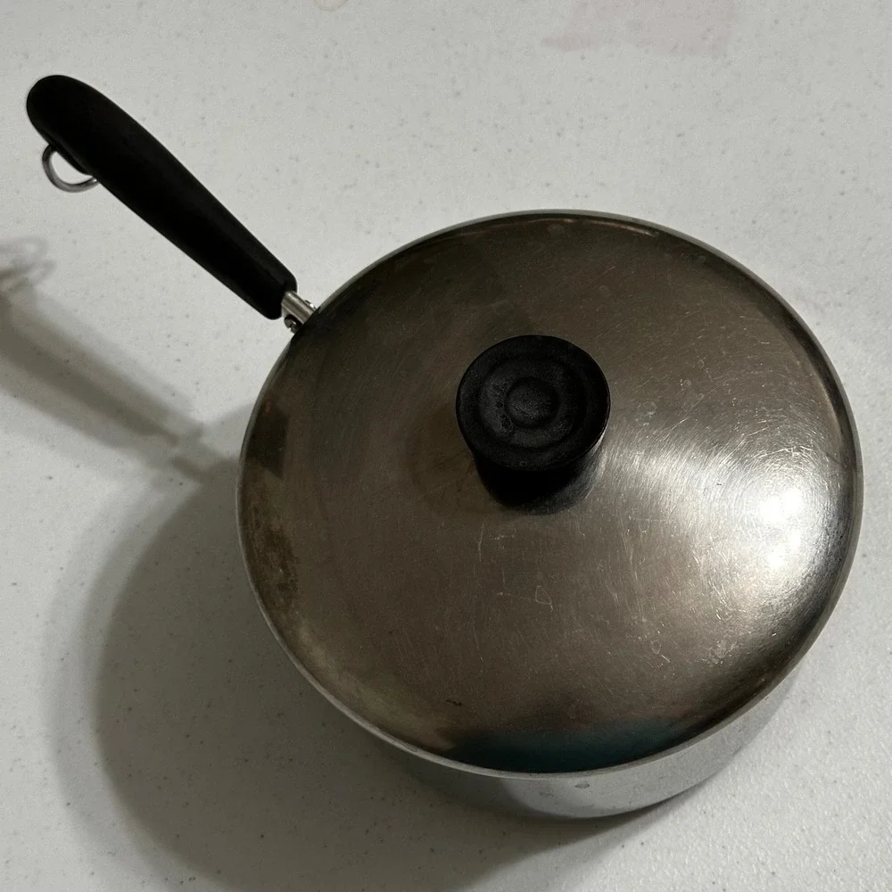 Revere Ware Copper‎ Clad Stainless Steel Saucepan & Lid 2 Qt Vintage pre-1968